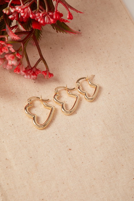 Heliophilia Silver Pendientes de Metal en Oro de 16 mm Heliophilia Silver Pendientes de Metal en Oro de 16 mm